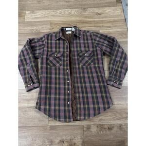 Vintage 90s St. John’s Bay Flannel Shacket Western Tall L